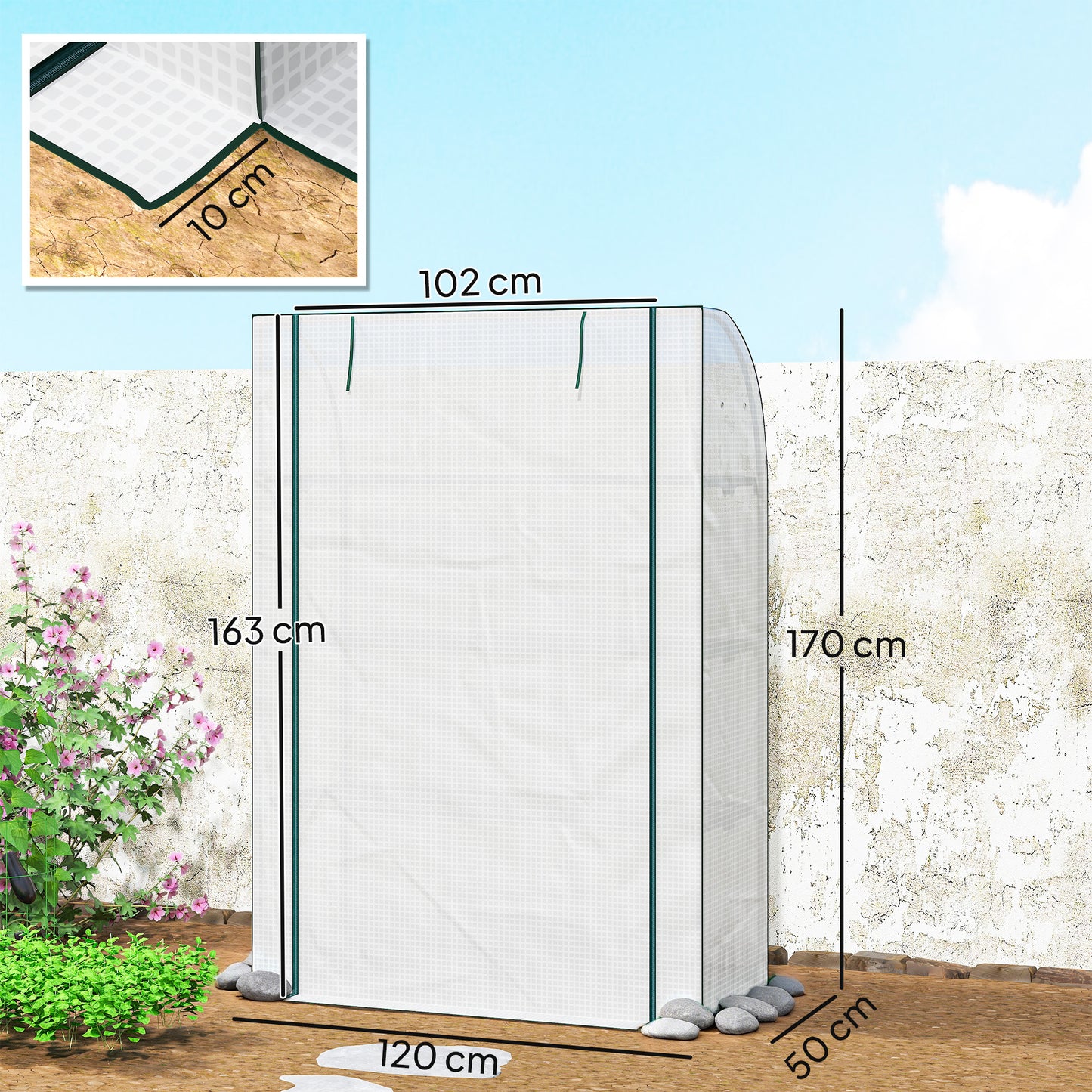 Mini Greenhouse with Reinforced PE Cover