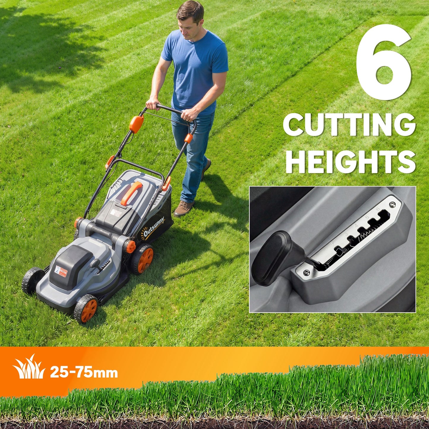18V Cordless Lawnmower with 2 x 4Ah Batteries