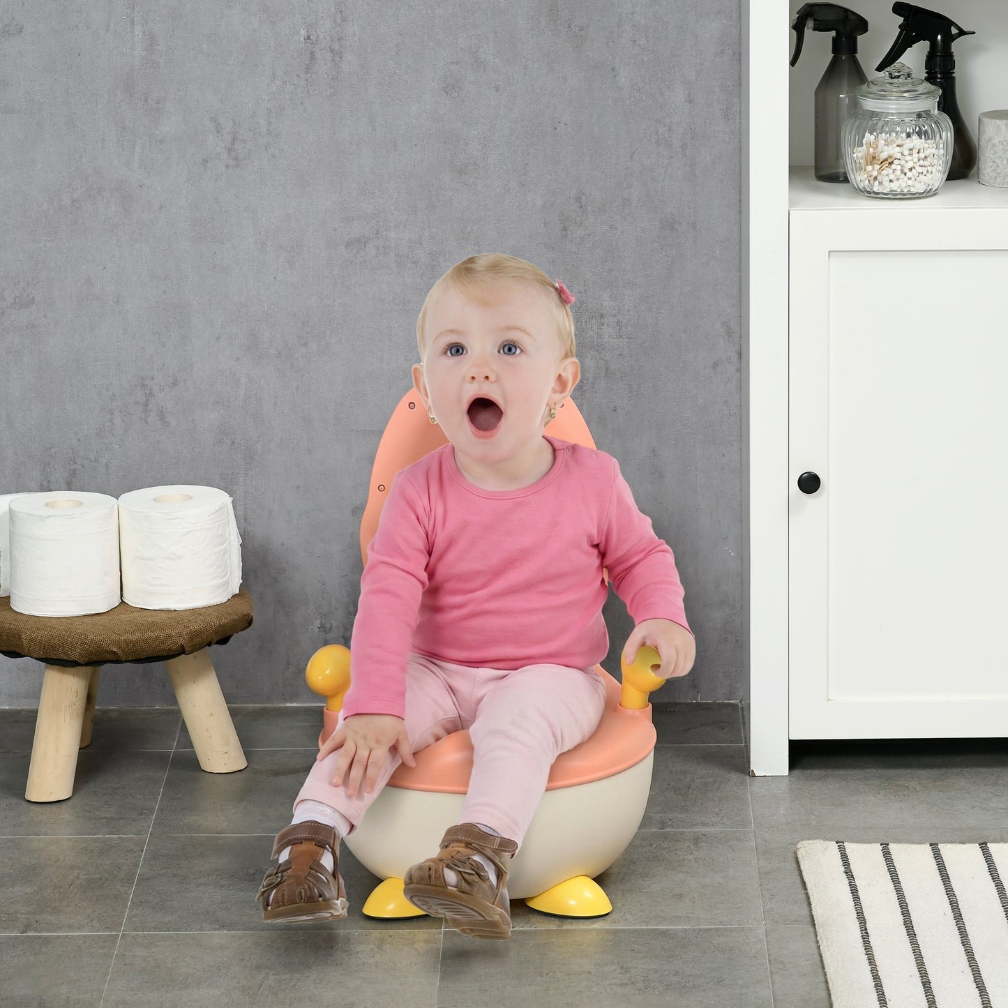 Baby Potty Training Toilet with Splash Guard, Anti-Tip Feet
