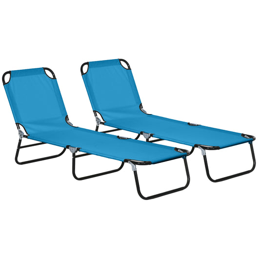 Garden Sun Lounger, with Five-Position Back (4)