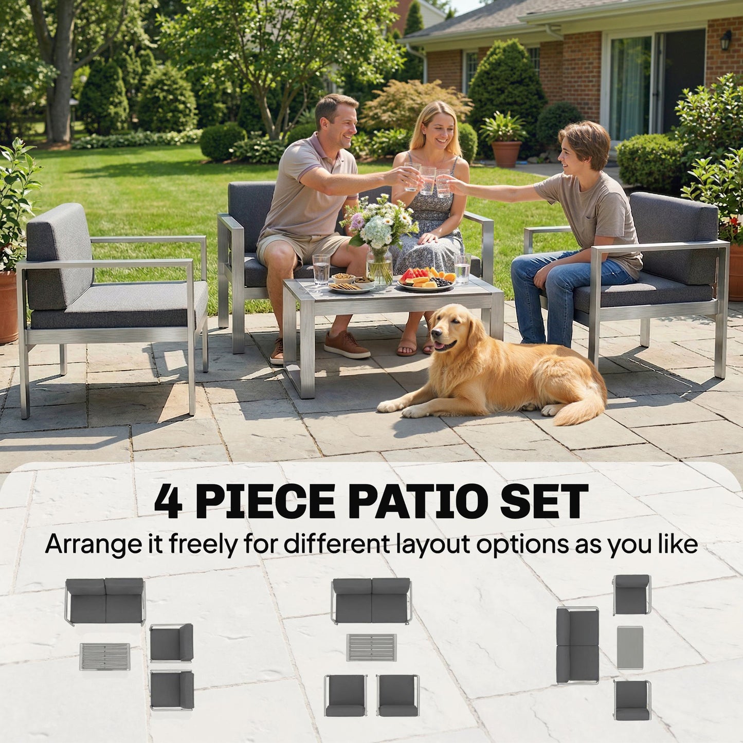 4 Seater Garden Furniture Set (1)