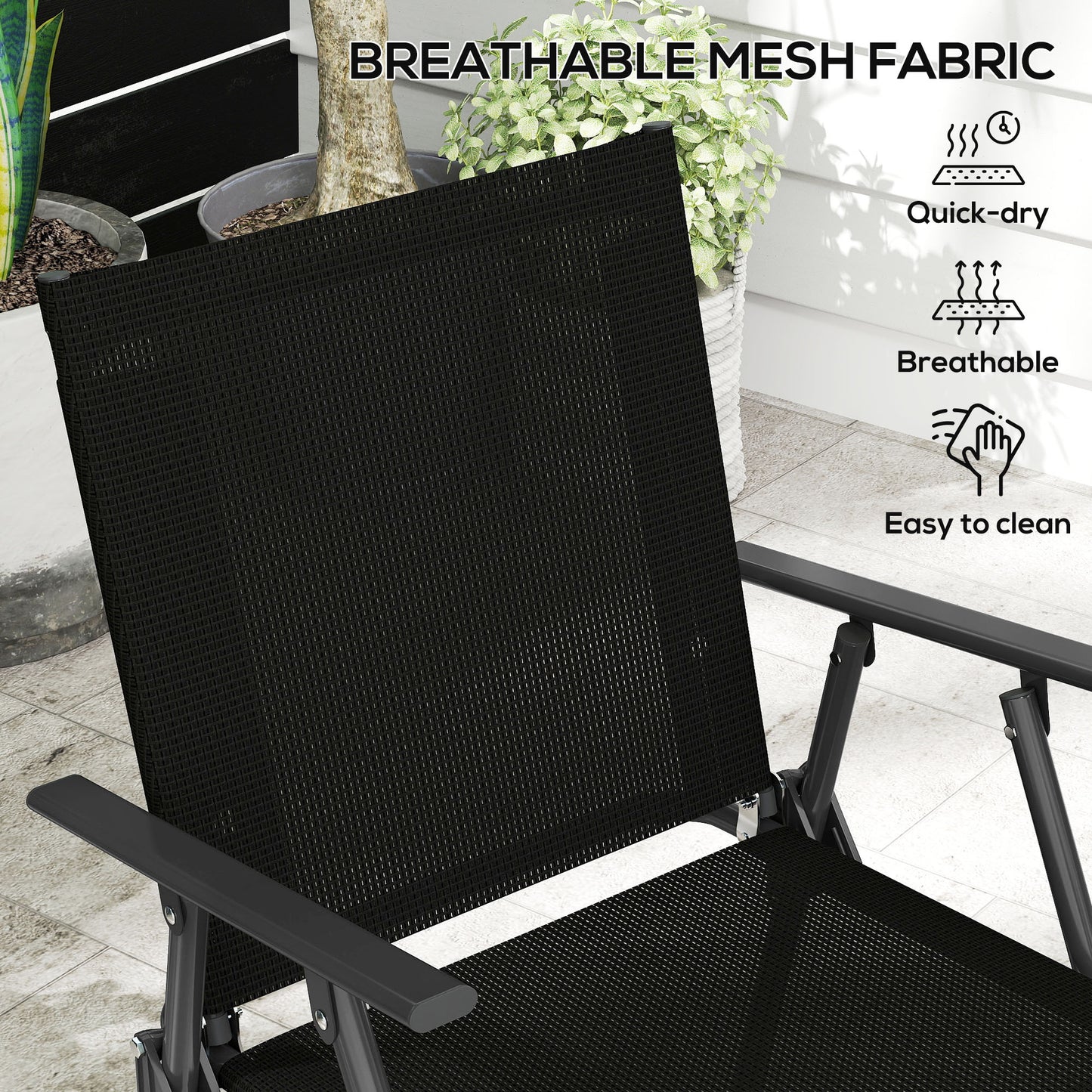 Four-Piece Metal Garden Sofa Set