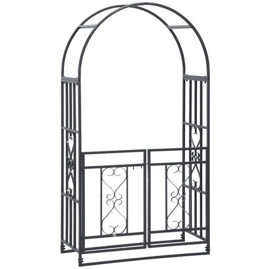 Outdoor Garden Arch with Double Gates