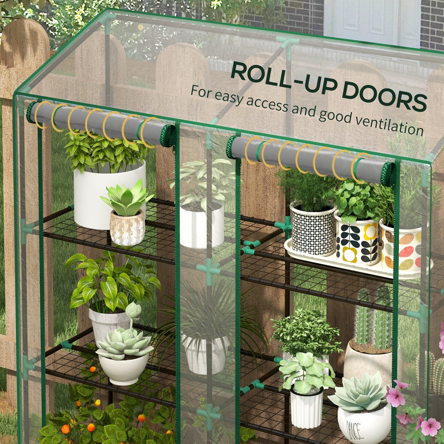 46 x 143cm Three-Shelf Mini Greenhouse