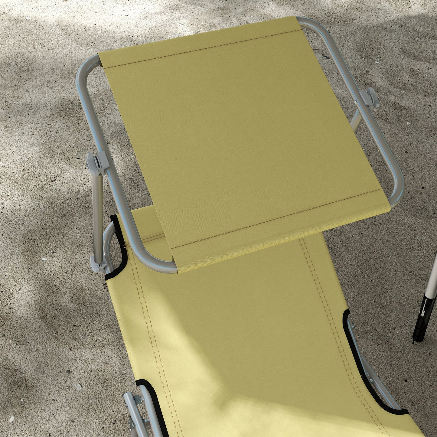 Folding Sun Lounger with Canopy