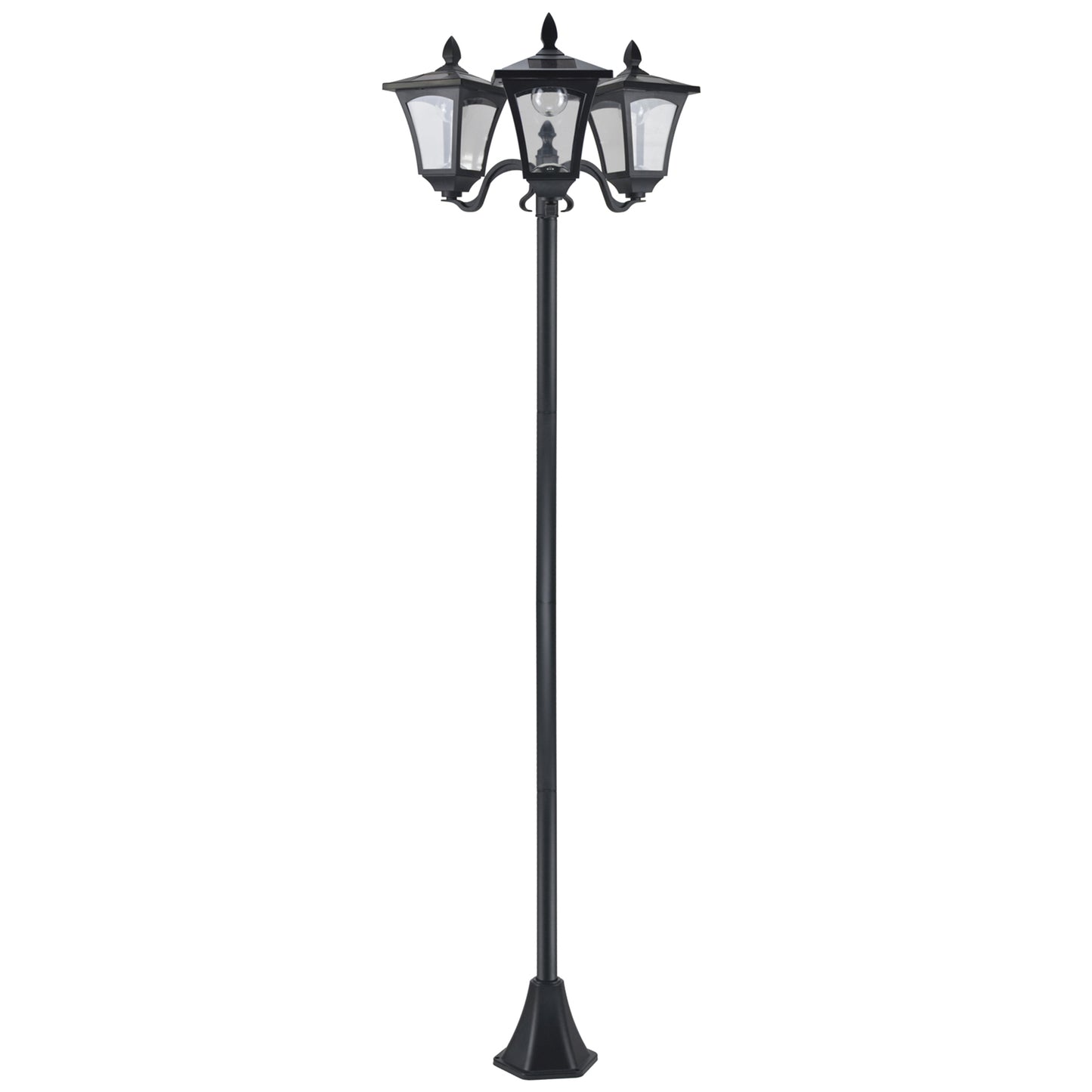 1.8m Traditional Victorian Style 3 Way Head Outdoor Garden Solar