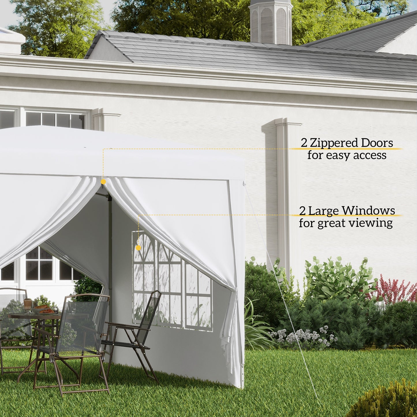 3 x 3m Pop Up Gazebo, Wedding Party Canopy Tent Marquee