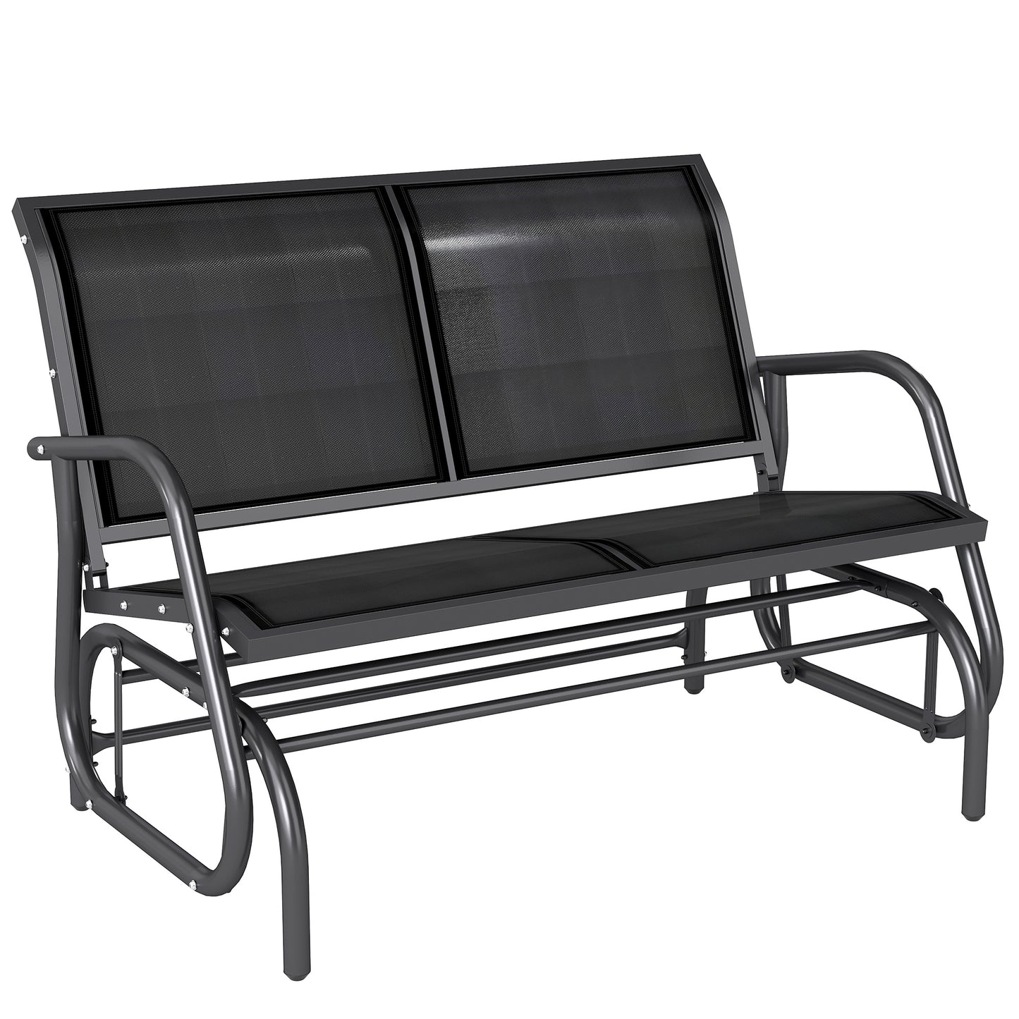 2-Person Outdoor Glider Bench Patio Double Swing Gliding Chair