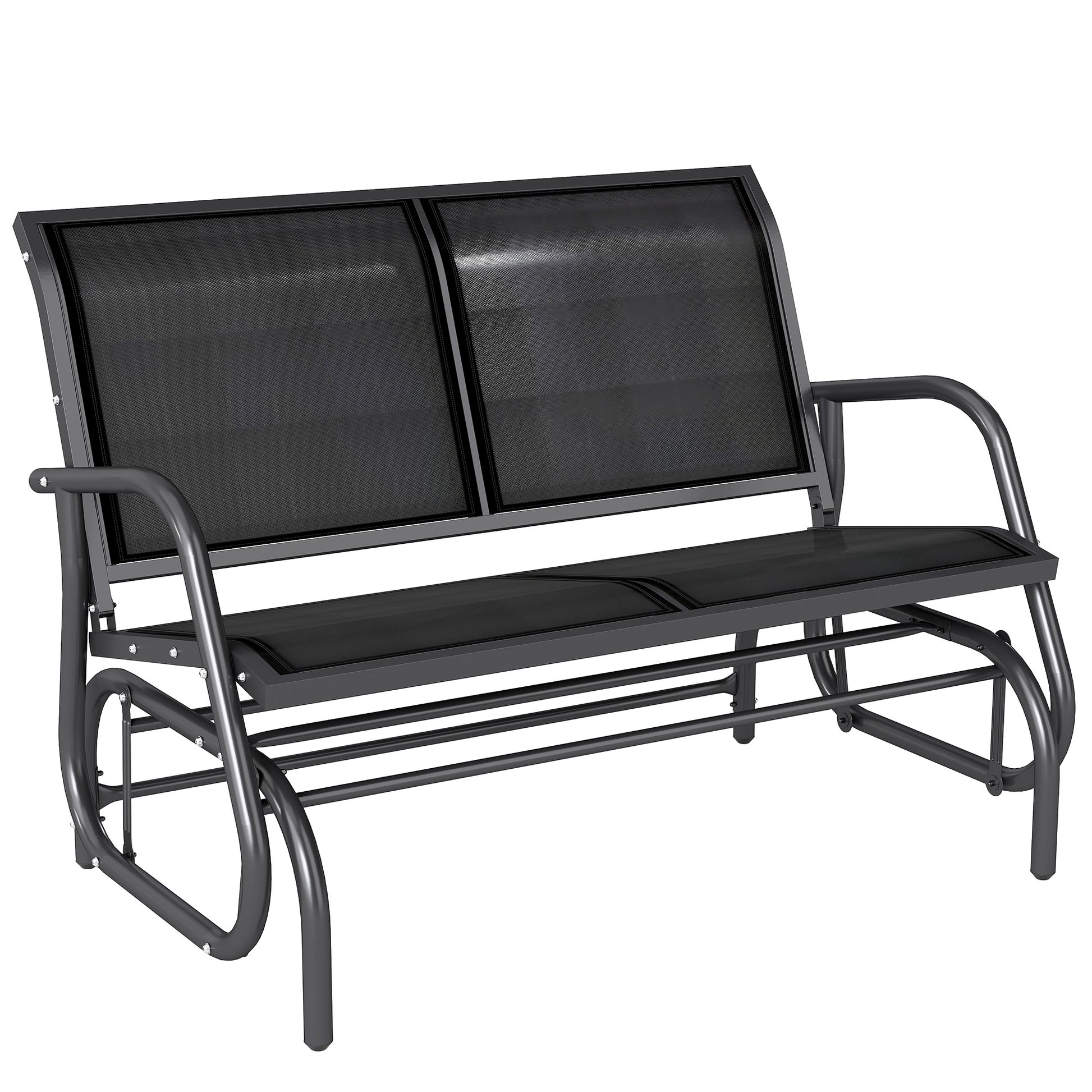 2-Person Outdoor Glider Bench Patio Double Swing Gliding Chair