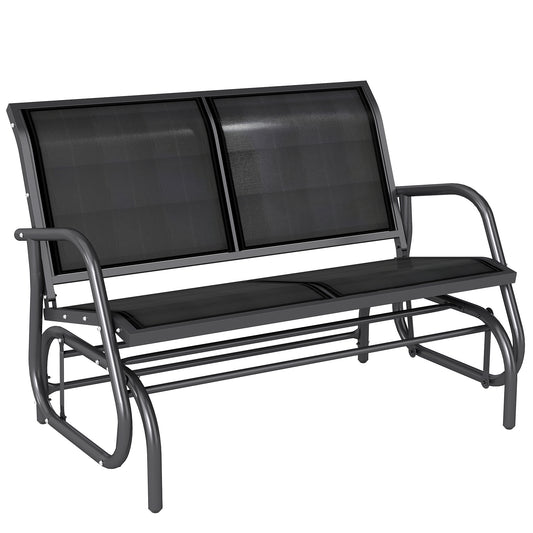 2-Person Outdoor Glider Bench Patio Double Swing Gliding Chair