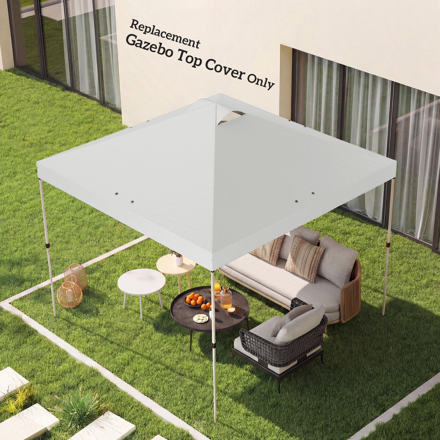 Gazebo Roof Replacement UV50+ Waterproof Pop Up Canopy Cover