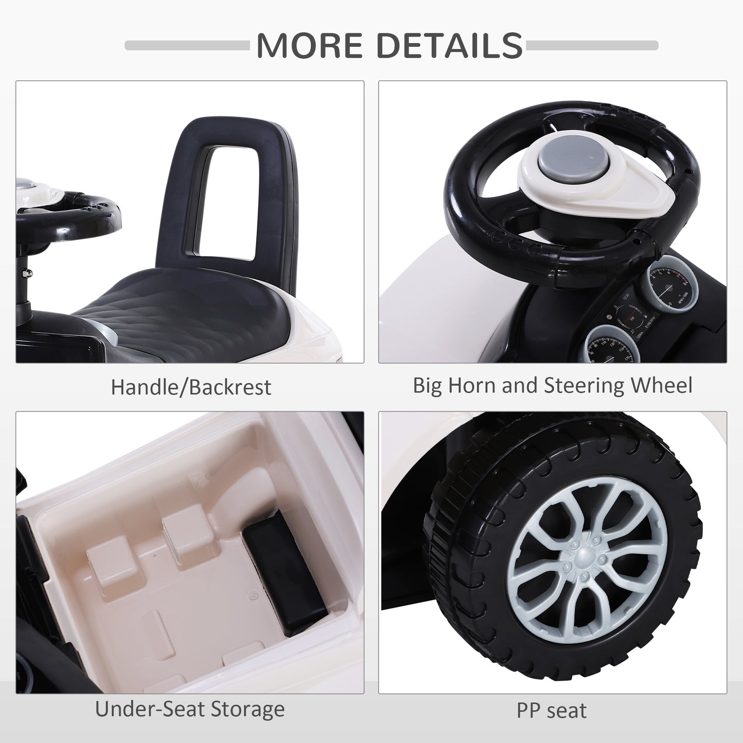 3-in-1 Ride On Car Foot To Floor Slider Toddler w/ Horn Steering