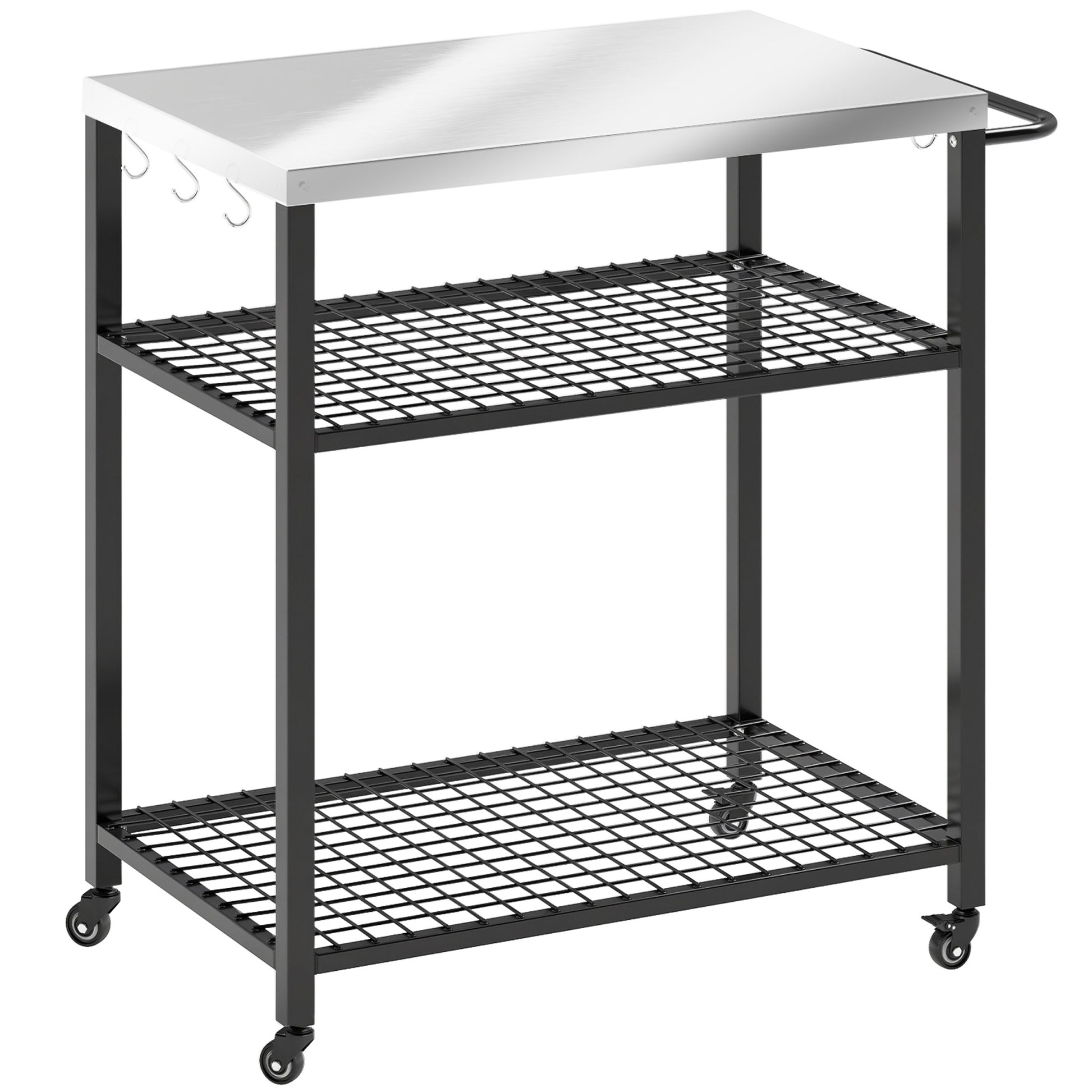Outdoor Grill Cart with Stainless Steel Tabletop (2)