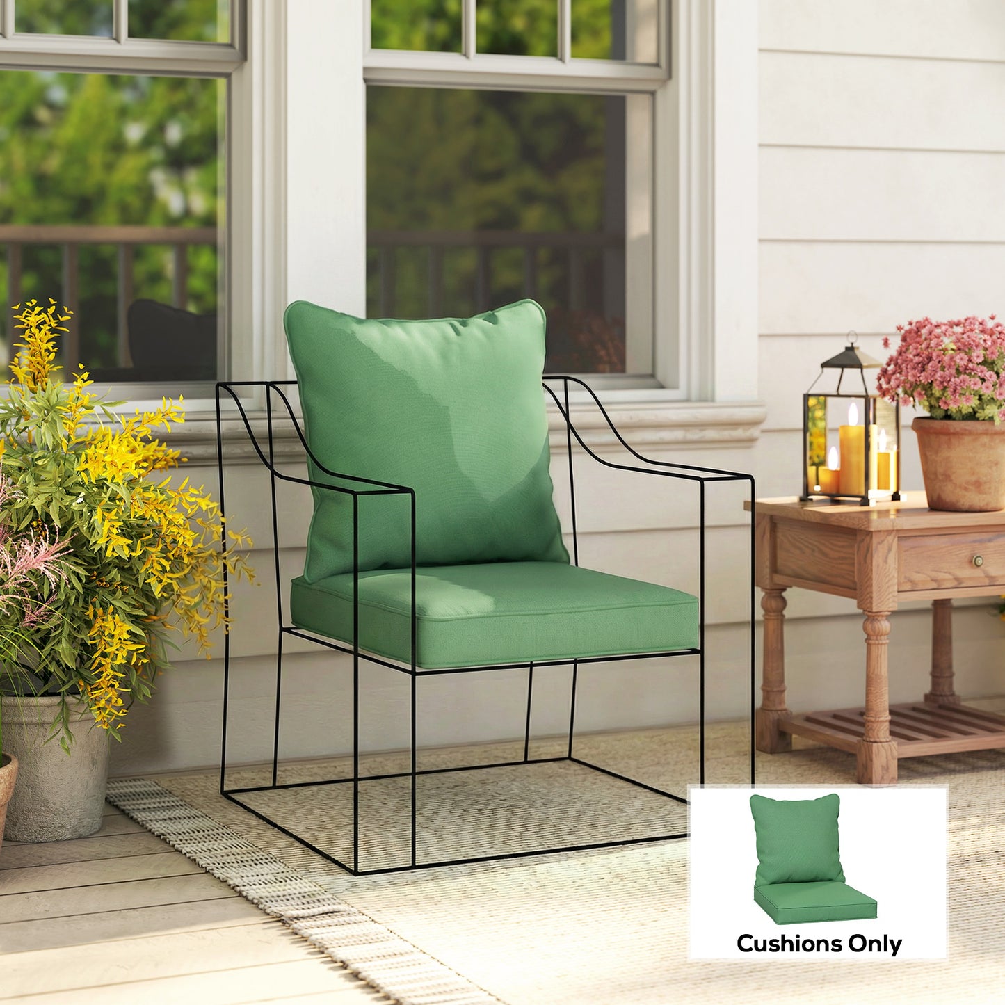 Seat and Back Padded Cushion Set, CUSHION ONLY