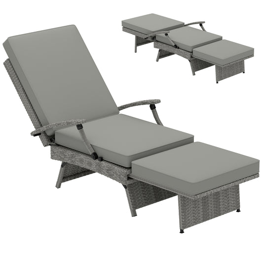 80° Reclining Rattan Lounger