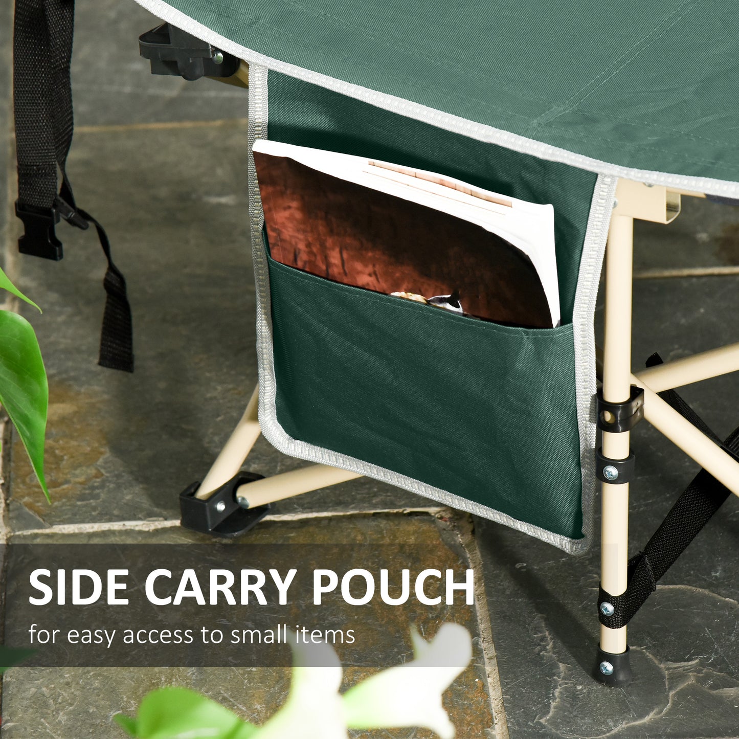 Single Person Camping Bed Folding Cot Outdoor Patio Portable