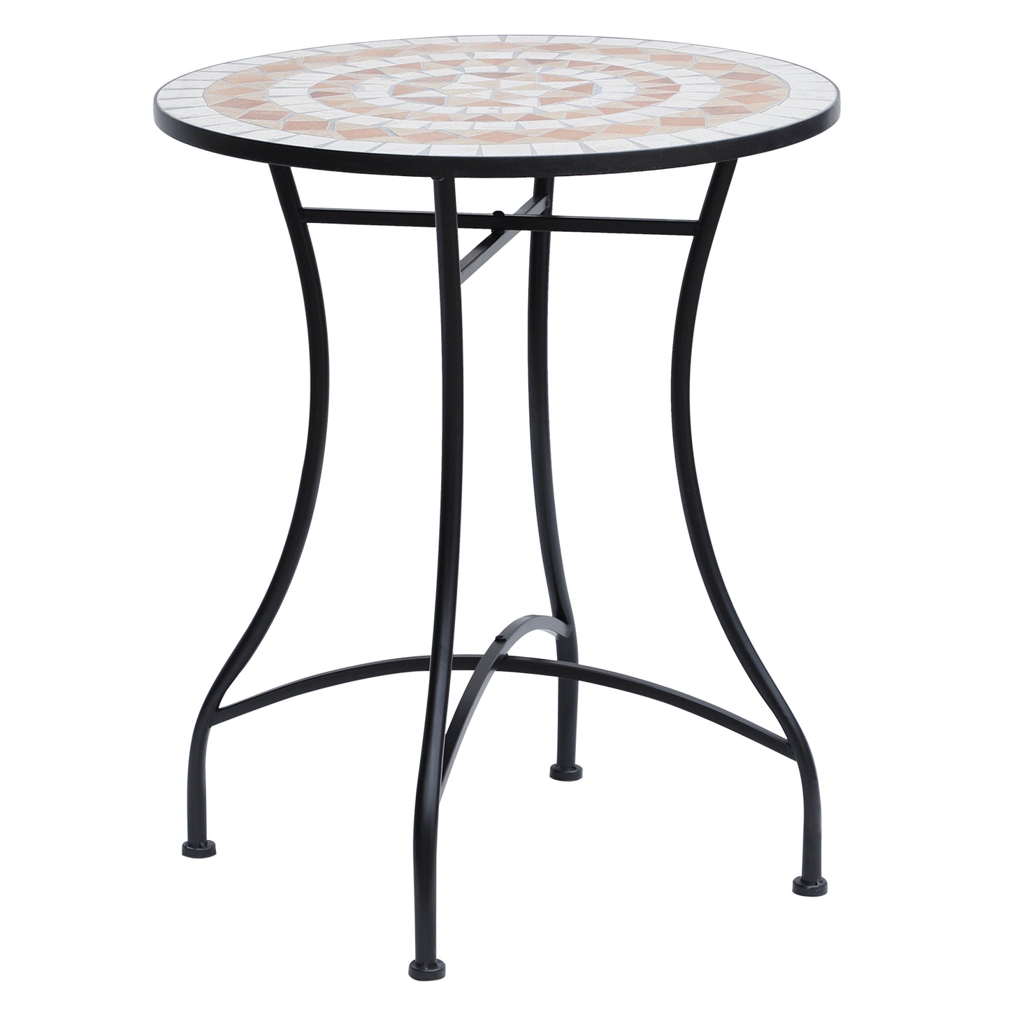 60 cm Mosaic Garden Table, Small Round Outdoor Side Table