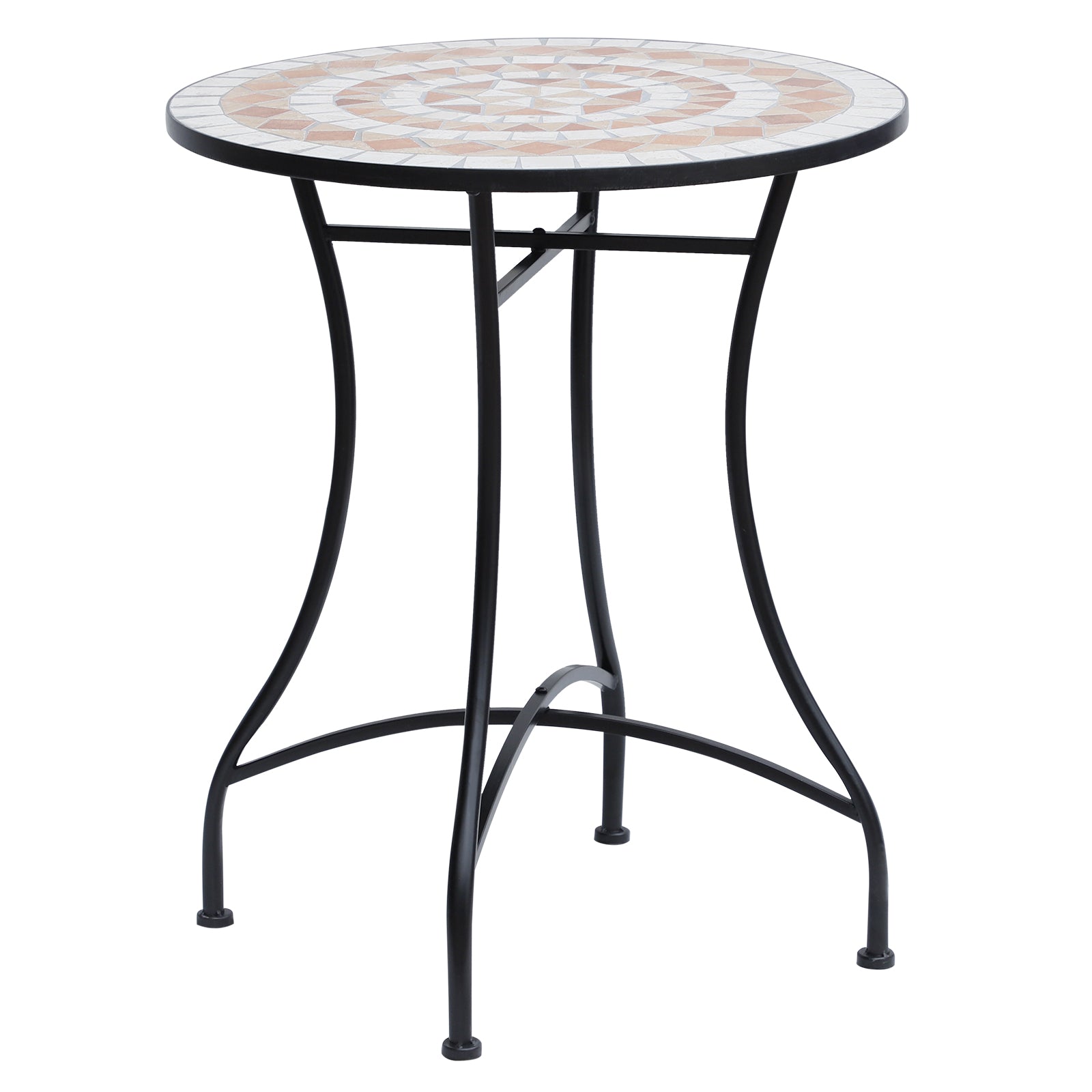 60 cm Mosaic Garden Table, Small Round Outdoor Side Table