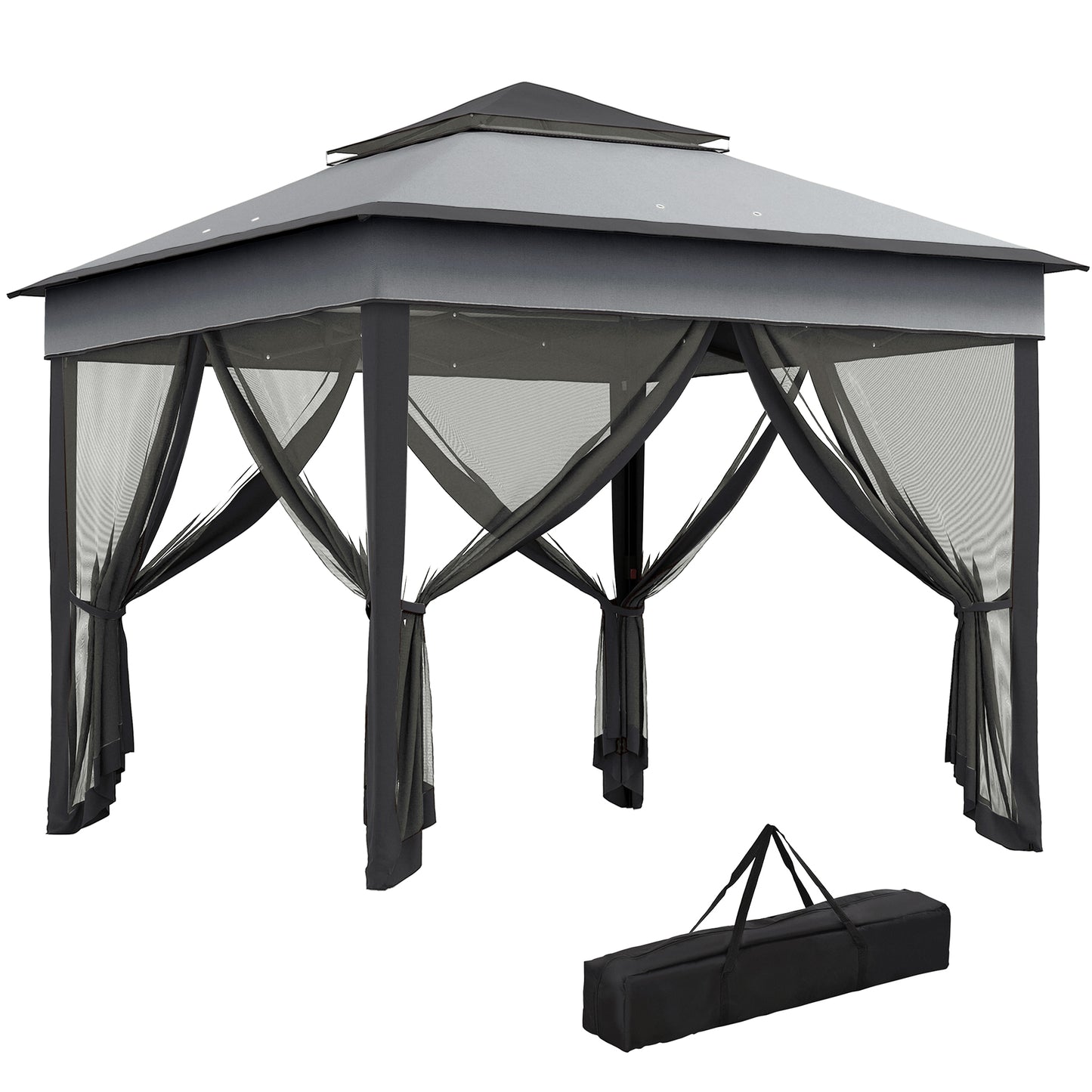 3 x 3(m) Pop Up Gazebo, Height Adjustable Instant Event Shelter