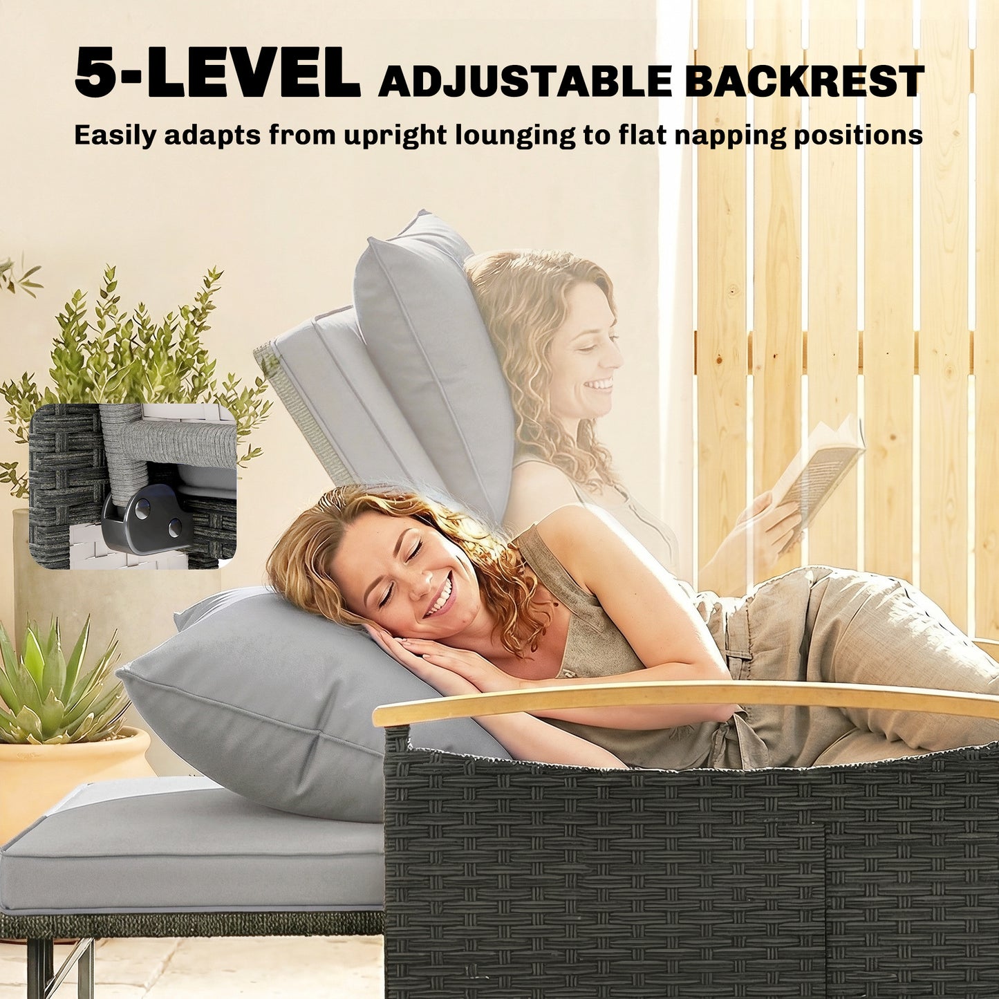 Double Garden Rattan Daybed