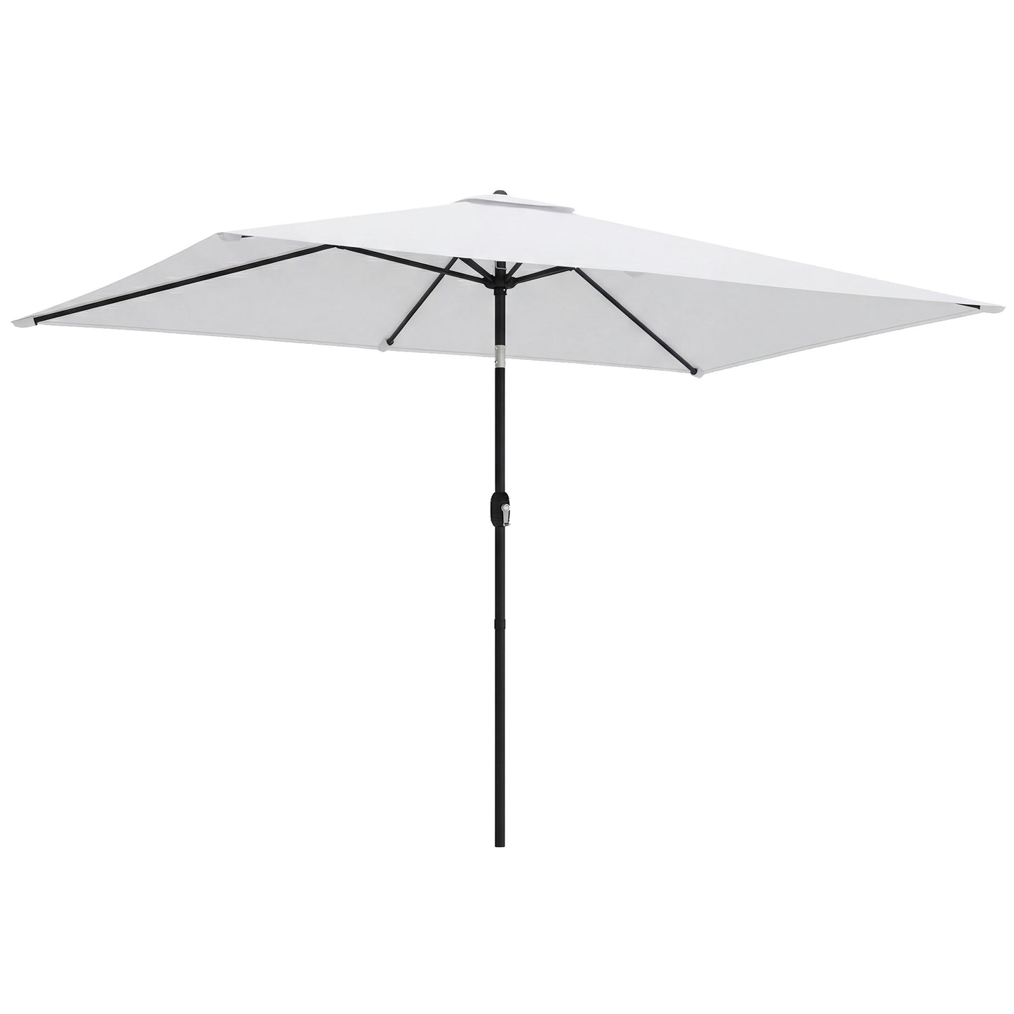 Garden Parasol, Parasol Umbrella with Crank Handle, Tilt Function