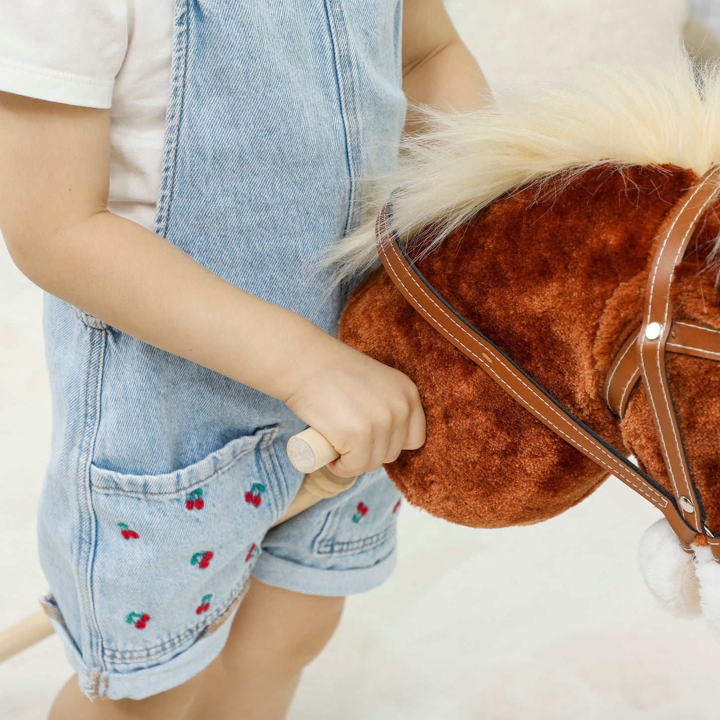 Stick Horse with Wood Wheels