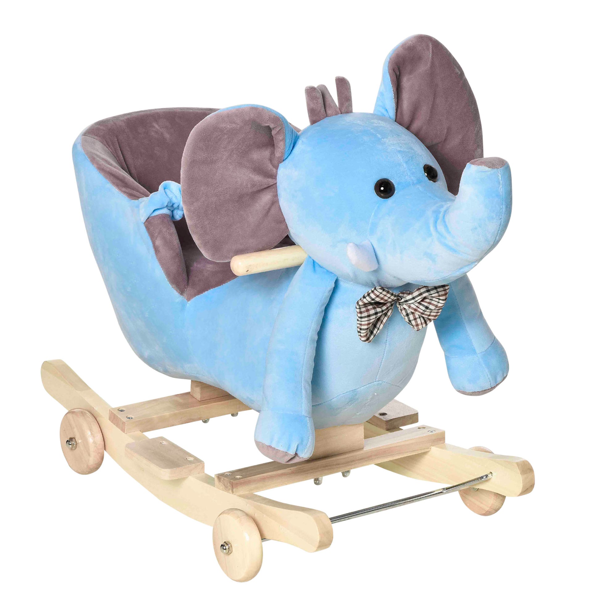 2 In 1 Plush Baby Ride on Rocking Horse Elephant Rocker (1)