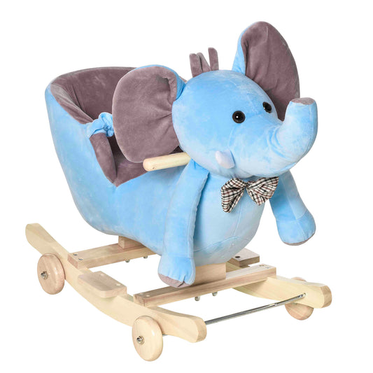 2 In 1 Plush Baby Ride on Rocking Horse Elephant Rocker (1)