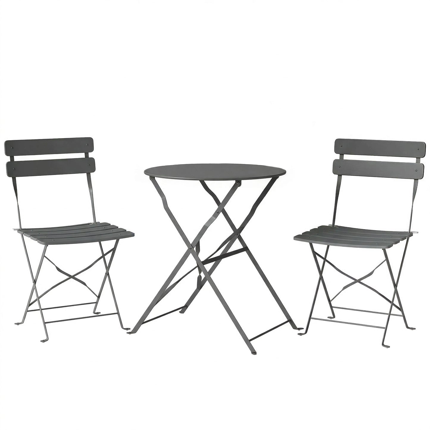 Folding Garden Bistro Set, Outdoor Round Bistro Table