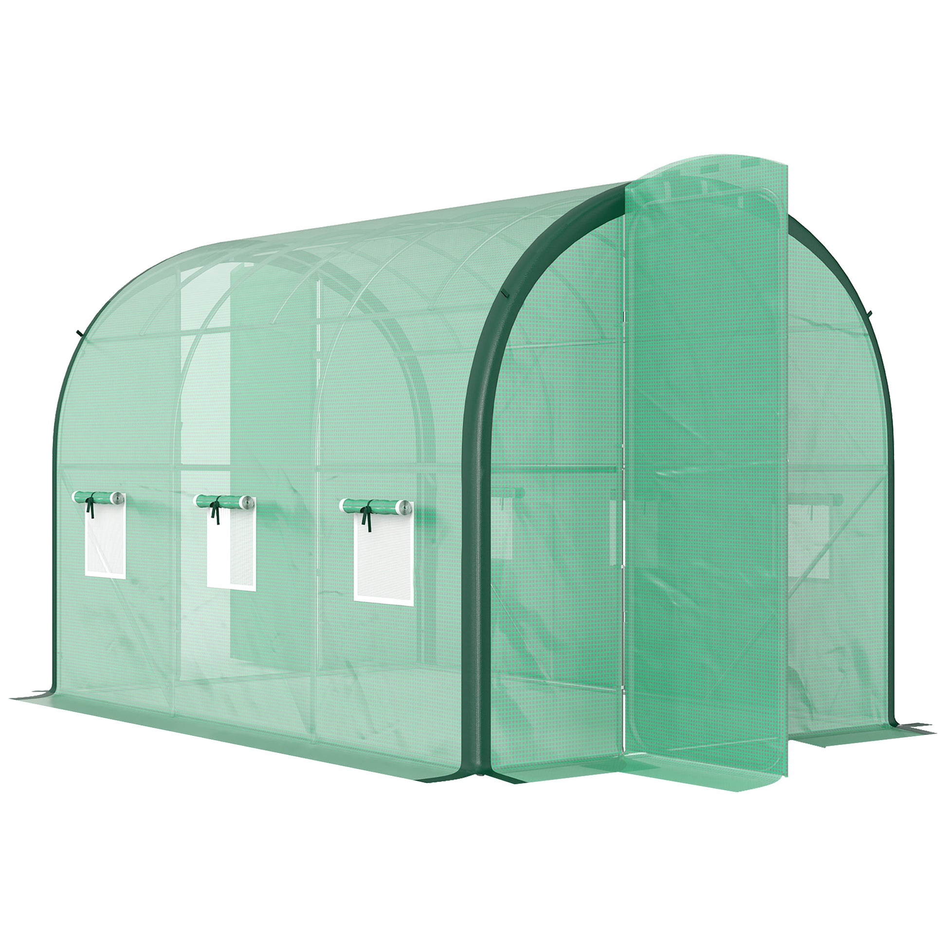 3 x 2 m Polytunnel Greenhouse, with Reinforced PE Cover