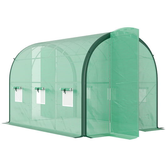 3 x 2 m Polytunnel Greenhouse, with Reinforced PE Cover