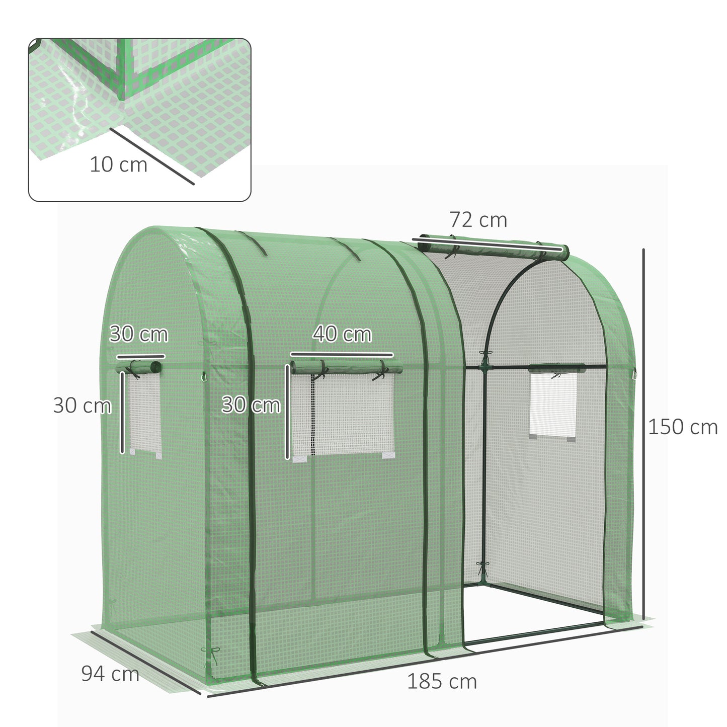 Tomato Greenhouse, Garden Growhouse with 2 Roll-up Doors