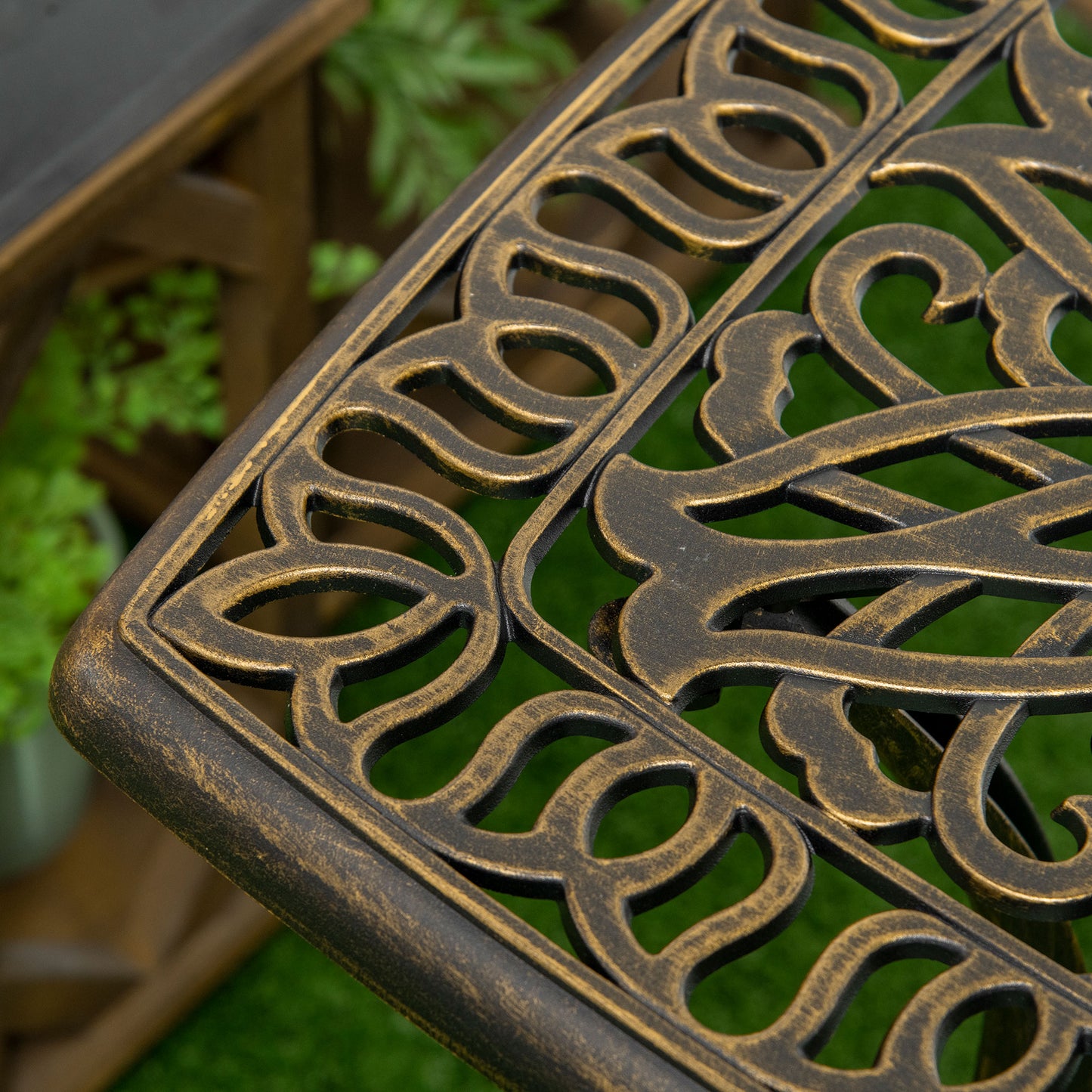Outdoor Patio Side Table with 38mm Dia. Umbrella Hole