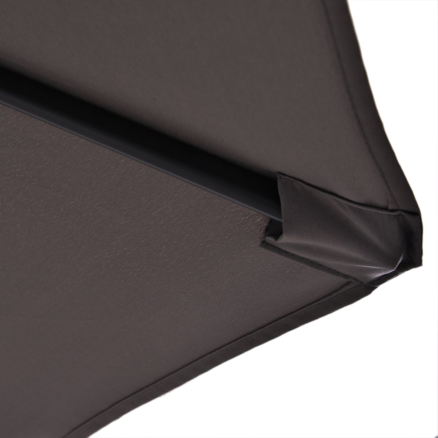 Double Canopy Offset Parasol Umbrella Garden Shade w/ Steel Pole 12