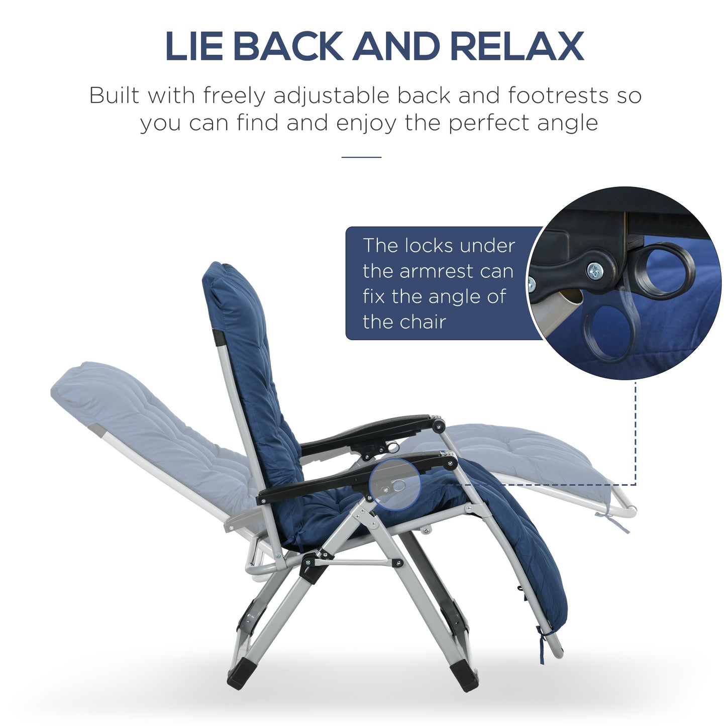 2pc Reclining Zero Gravity Sun Loungers