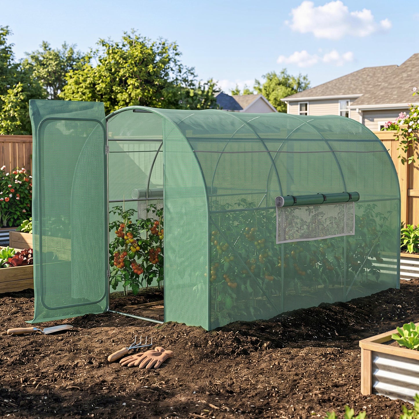 Large Polytunnel Walk In Greenhouse (1)