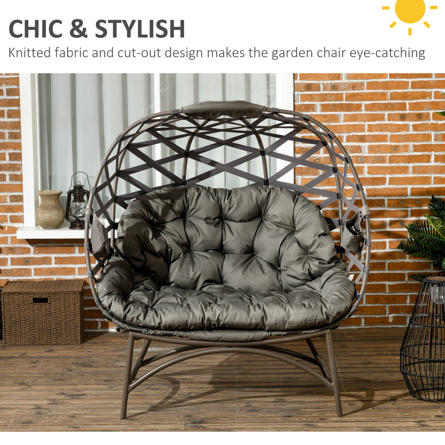 2 Seater Egg Chair Outdoor