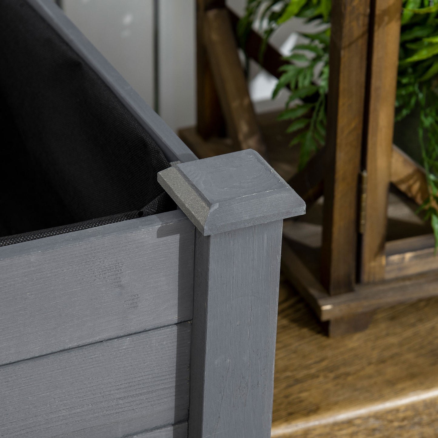 Raised Bed for Garden, Wooden Elevated Planter Box with Bed Liner (1)