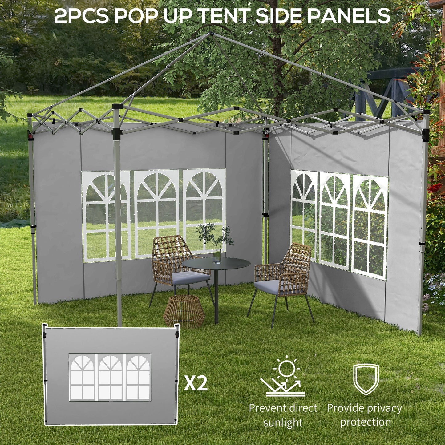 Gazebo Side Panels, Sides Replacement with Window