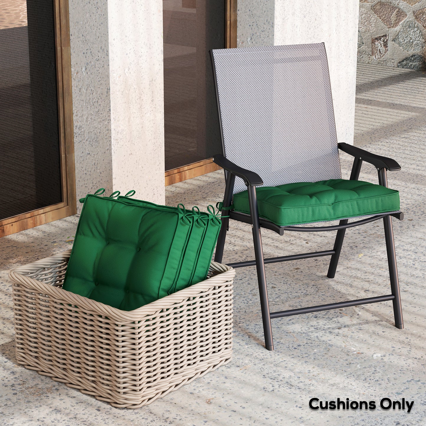 Set of 4 42 x 42cm Outdoor Seat Cushions