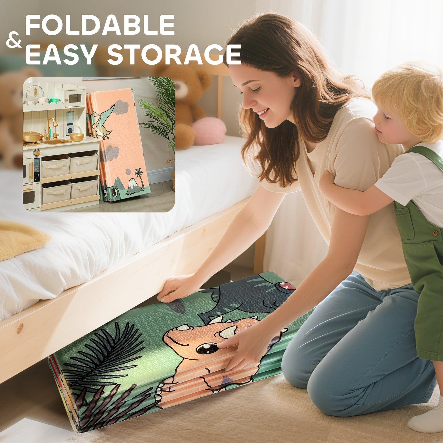 Baby Play Mat, Double Sideded Foldable Kids Crawling Mat (2)