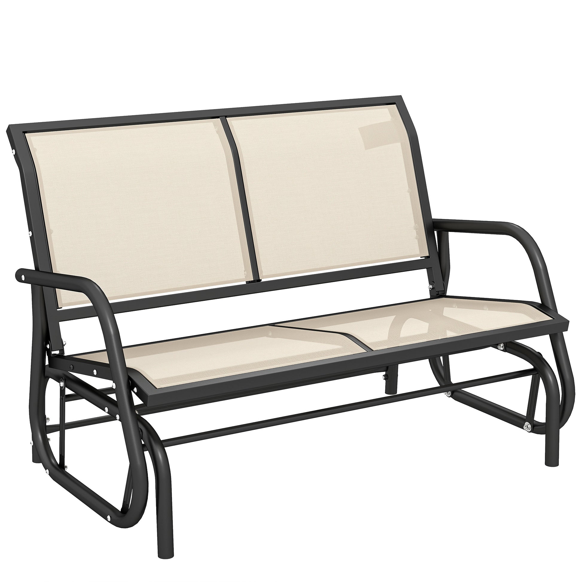 2-Person Outdoor Glider Bench Patio Double Swing Gliding Chair (1)