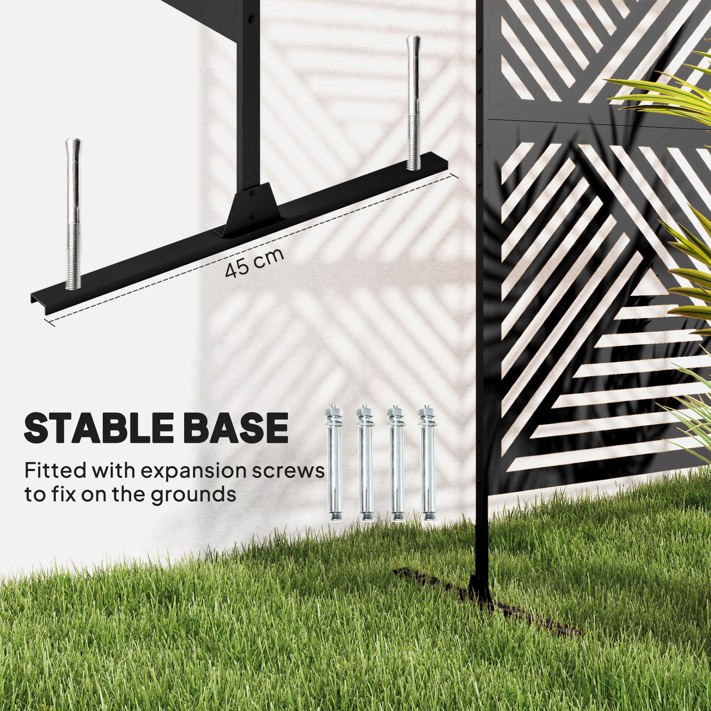 Decorative Garden Privacy Screen with Stand (1)