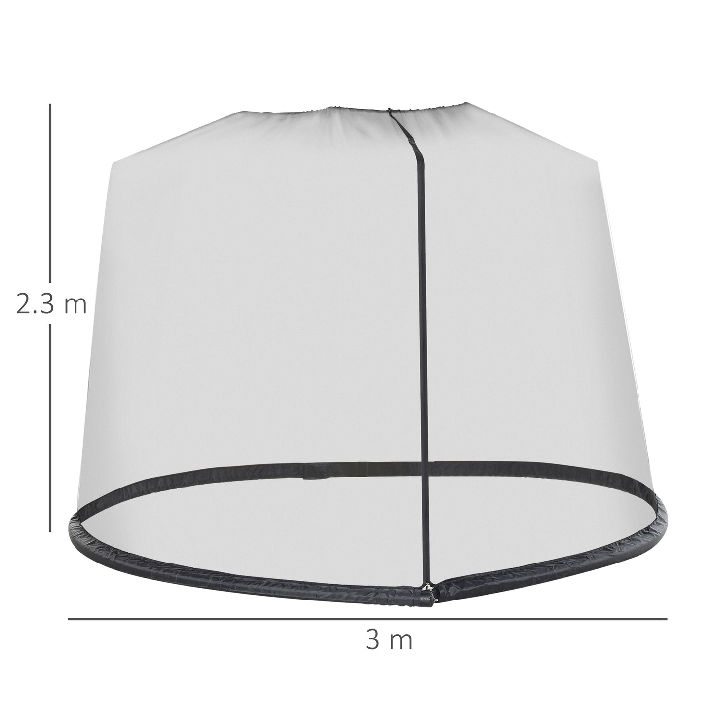 2.3m Umbrella Table Screen Outdoor Patio Cover Mosquito Insect Net