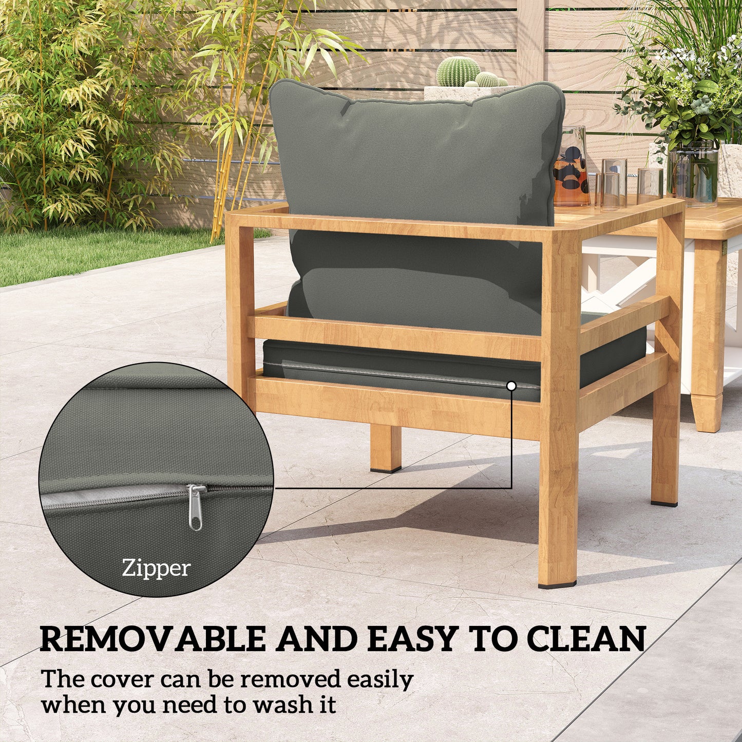 Seat and Back Padded Cushion Set, CUSHION ONLY