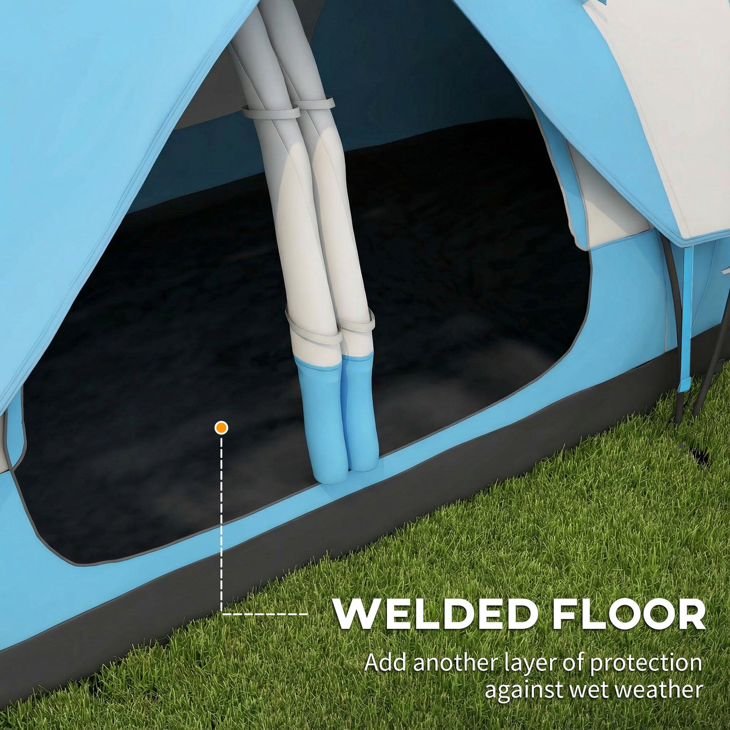 Camping Tent for 6-8 Man with 2000mm Waterproof Rainfly