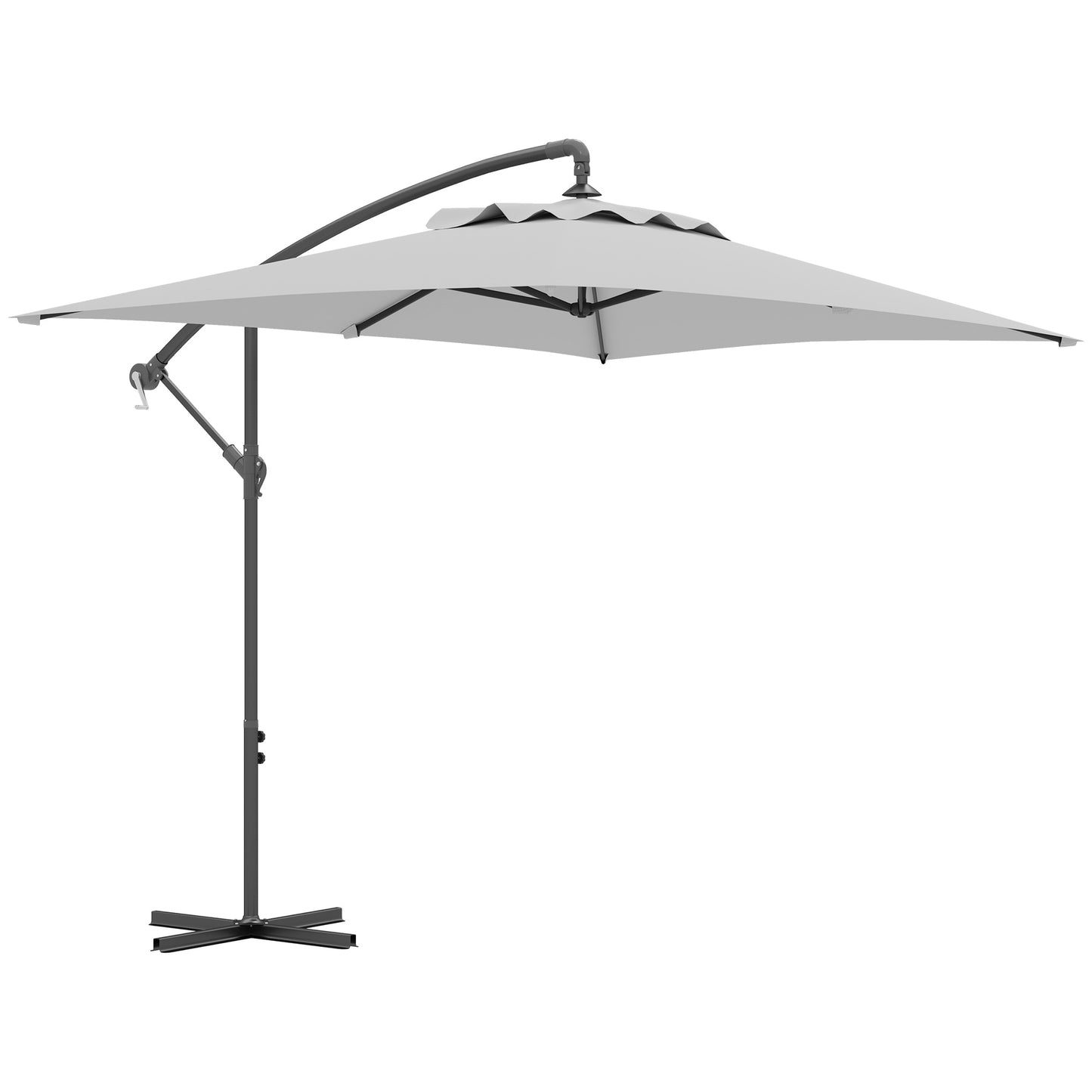 3(m) Cantilever Overhanging Parasol, with Cross Base