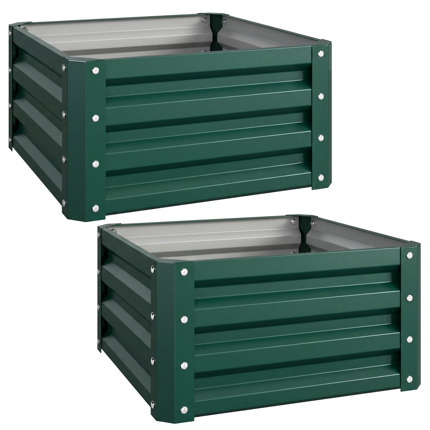 Set of Two 60 x 60cm Steel Planter Boxes