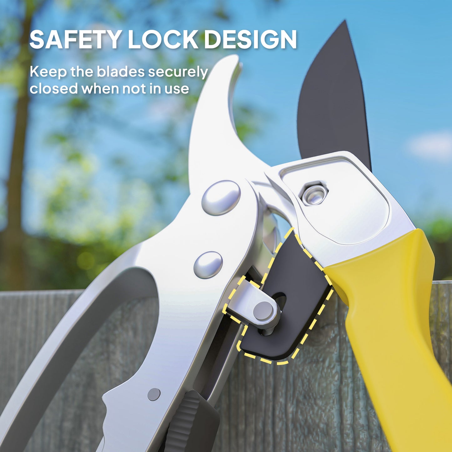 8" Garden Secateurs, Pruning Shears Heavy Duty with Sharp SK5 Blade