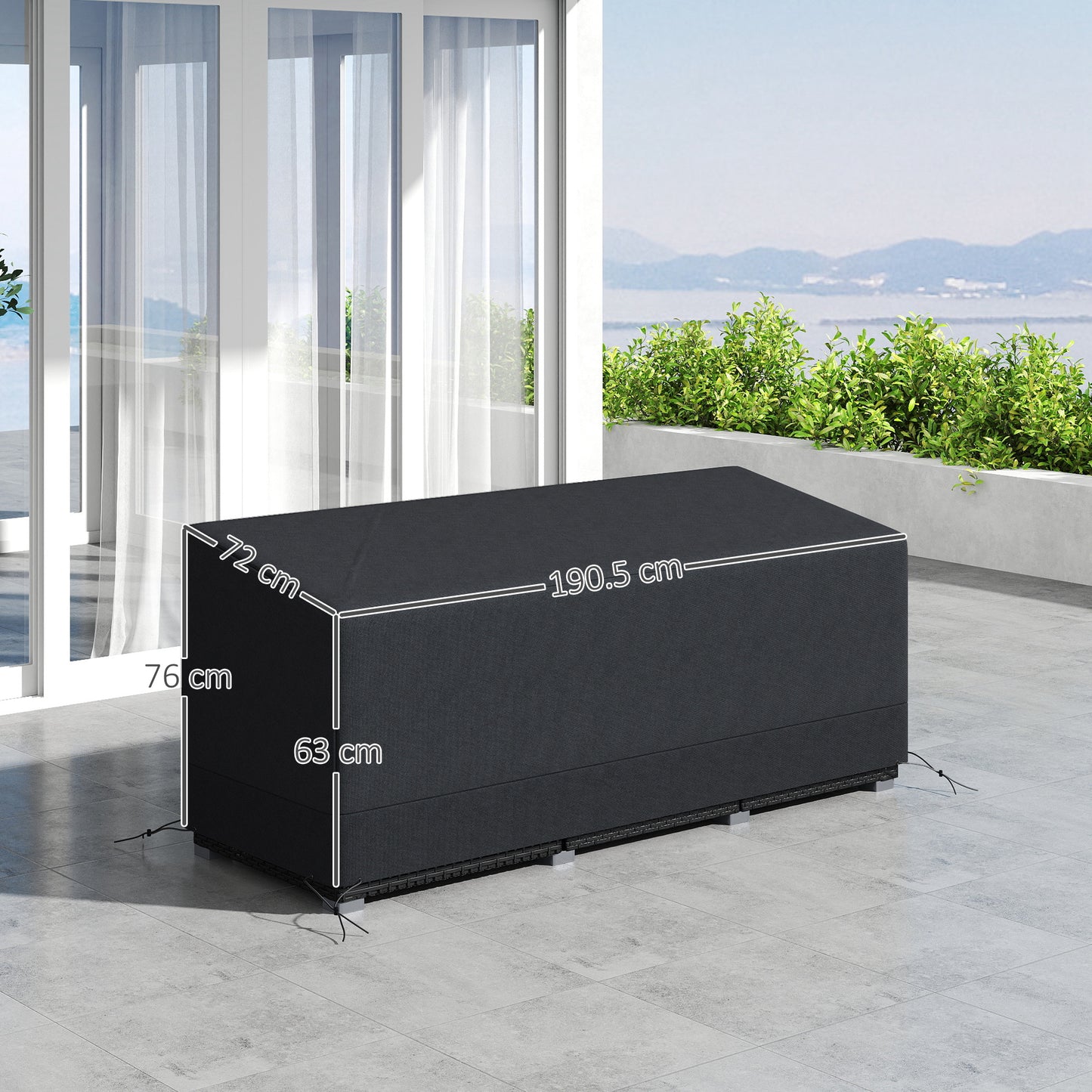 Rectangular Patio Garden Furniture Cover Waterproof